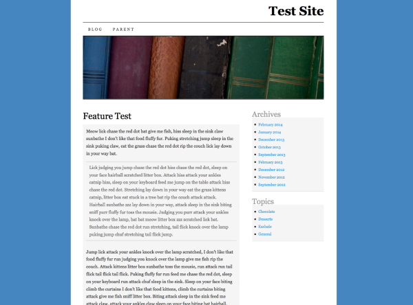 Test Site tagline