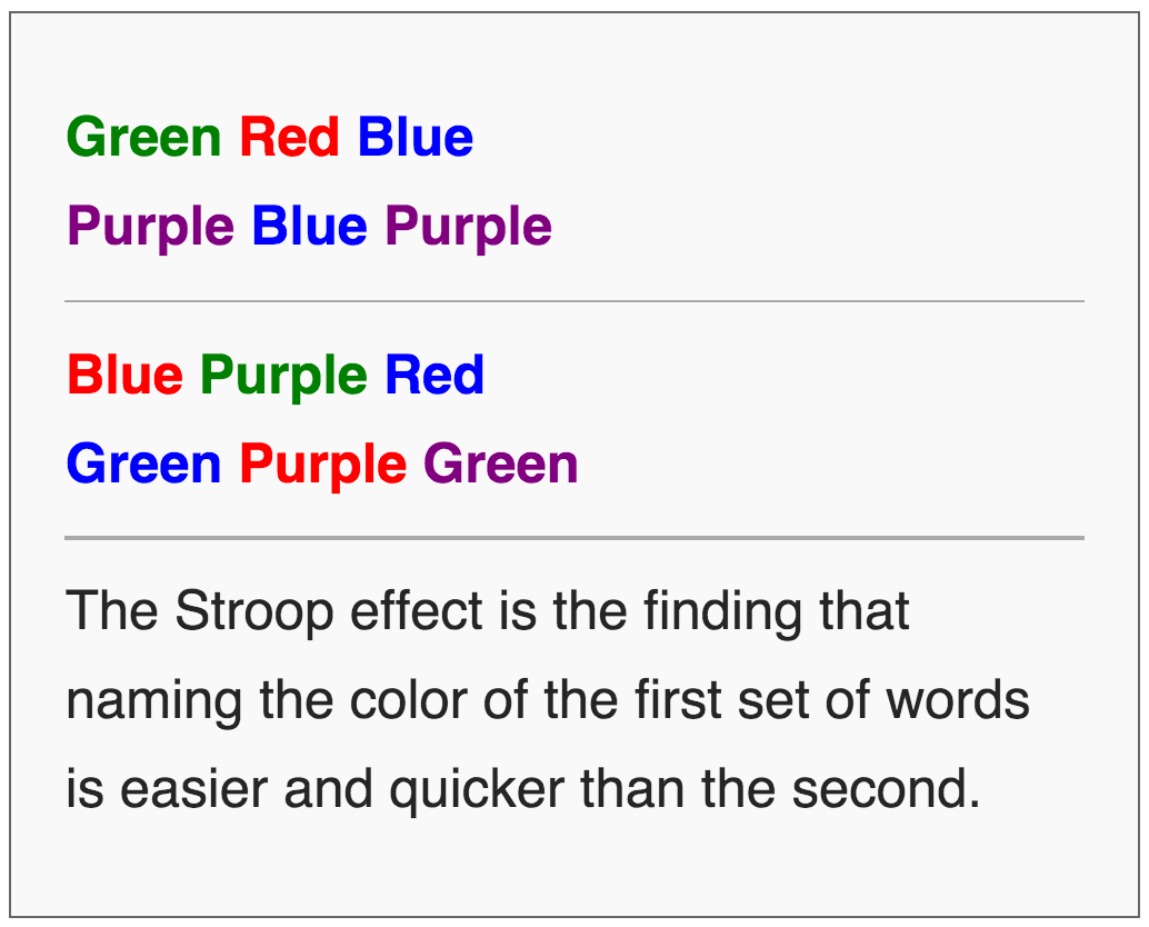 stroop effect