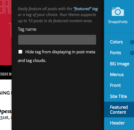 Customize Untitled WordPress
