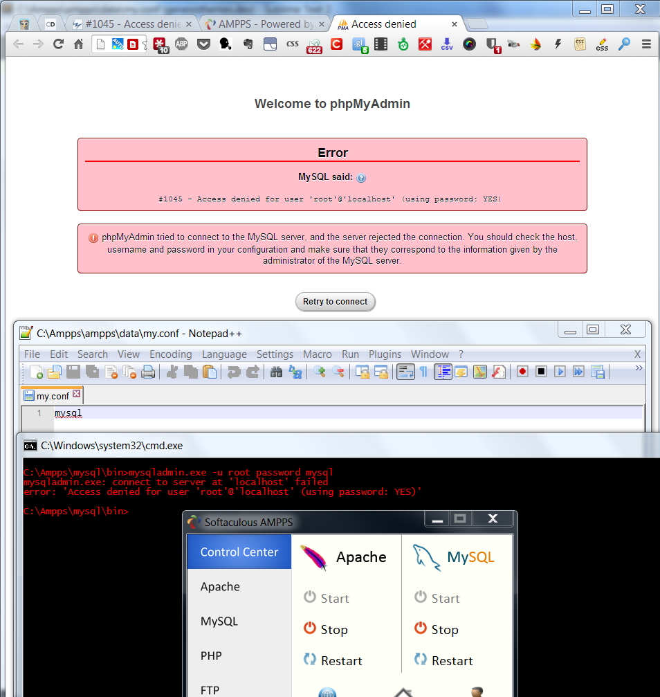 ampps root mysql password