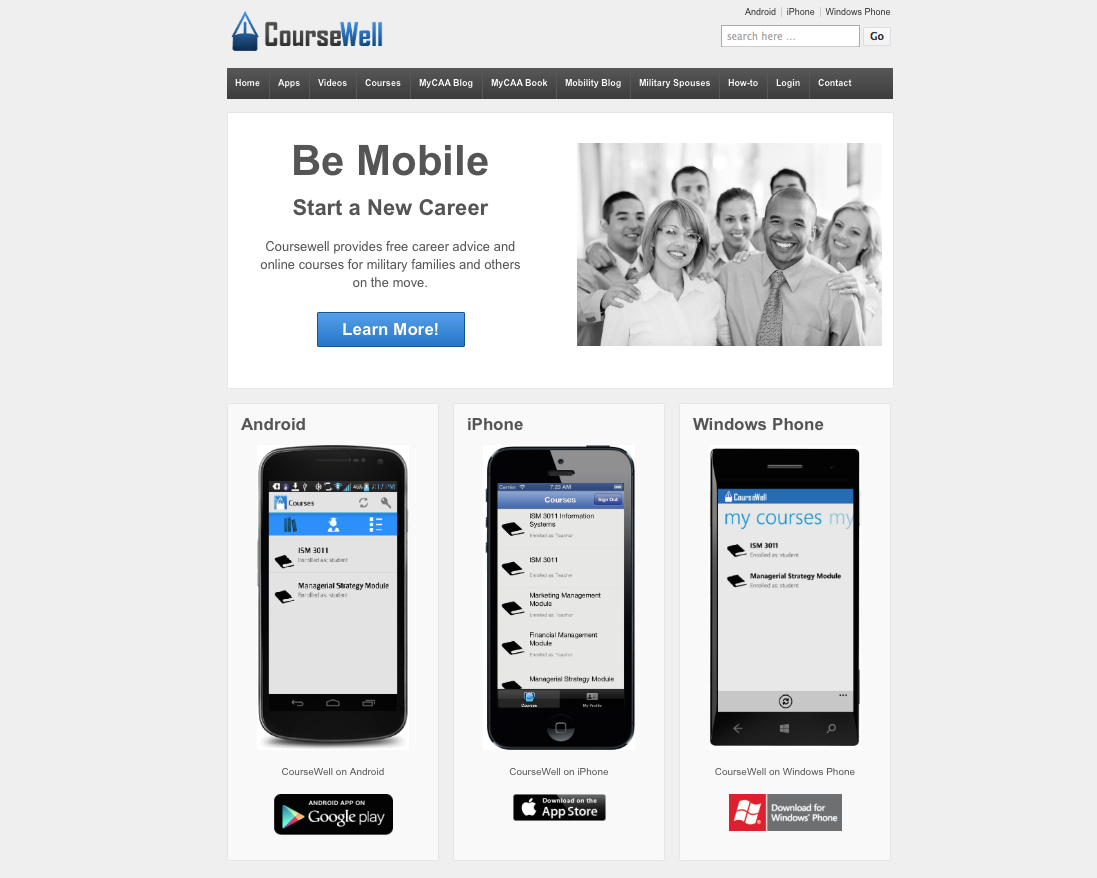Coursewell Main Page