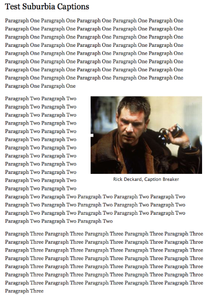 Test Suburbia Captions kp test site