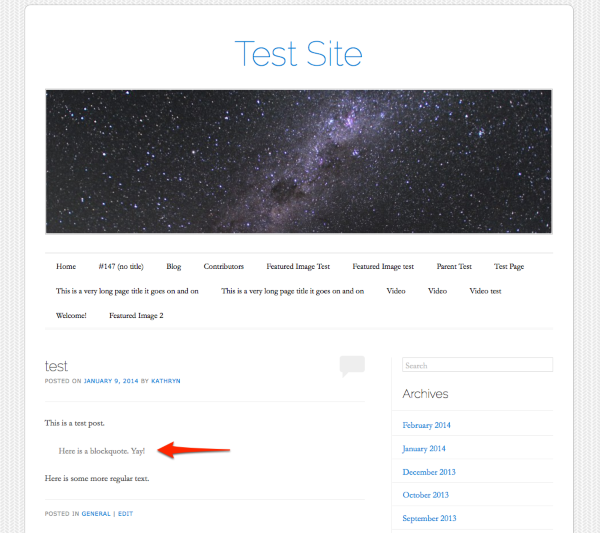 Test Test Site
