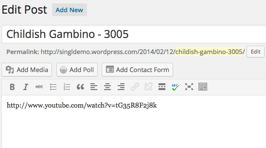 Edit Post Singl WordPress