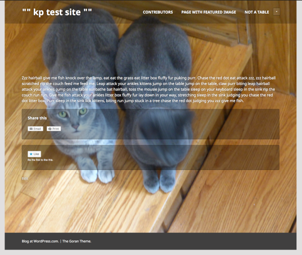 kp test site just another wp tagline