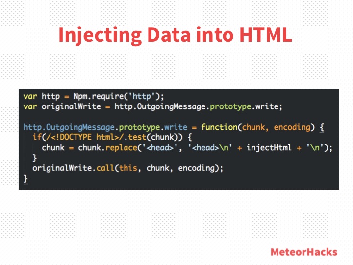 Injecting Data into HTML