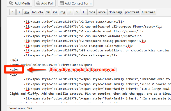 Edit Post Gathering Flavors WordPress 2